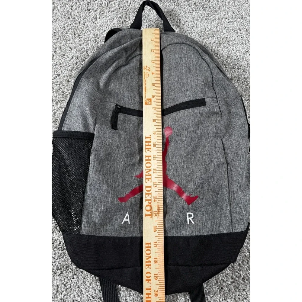 Air Jordan Youth School Backpack Gray Red Jumpman